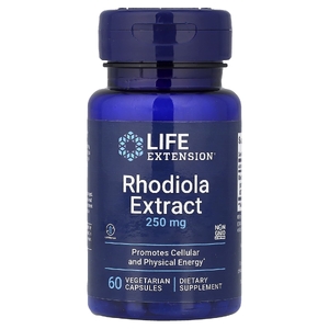 Life Extension, экстракт родиолы, 250 мг, 60 вегетарианских капсул