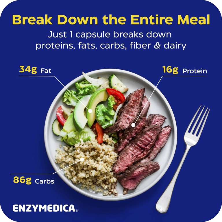 Enzymedica, добавка с пищеварительными ферментами, 240 капсул
