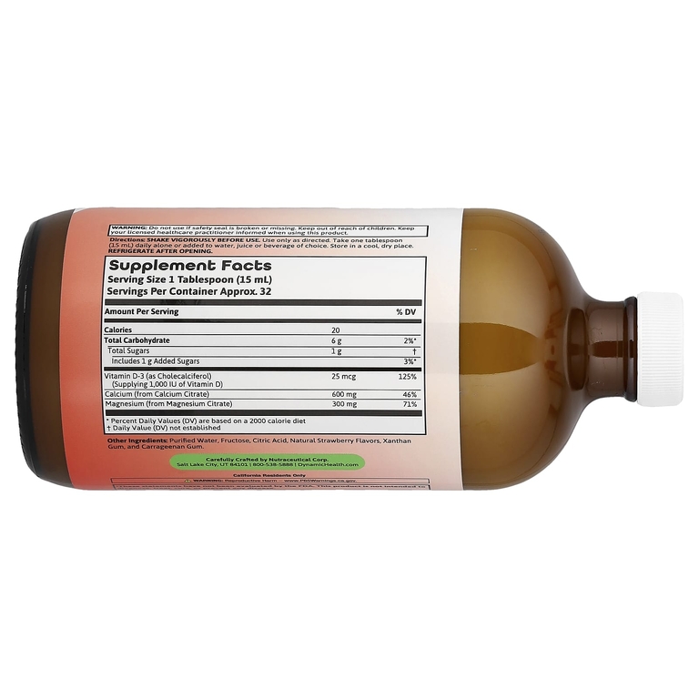 LifeTime Vitamins, добавка для поддержки здоровья костей, со вкусом клубники, 473 мл (16 жидк. унций)