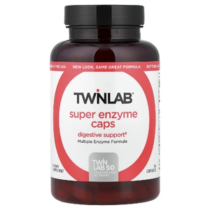 Twinlab, суперэнзимные капсулы, 50 капсул