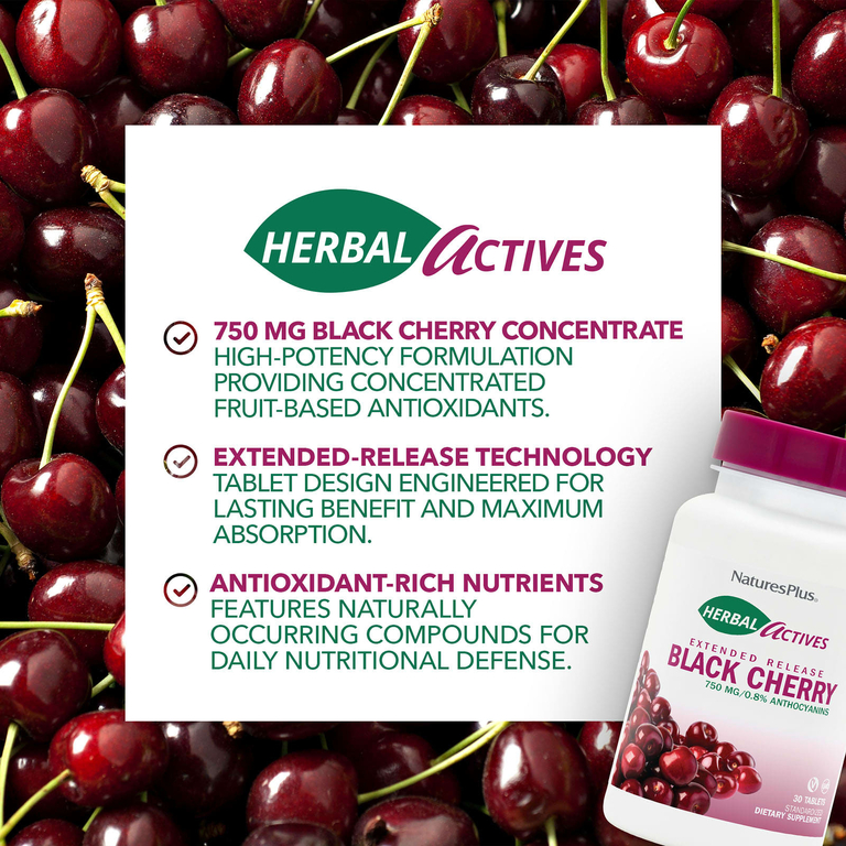 NaturesPlus, вишня, 750 мг, 30 таблеток