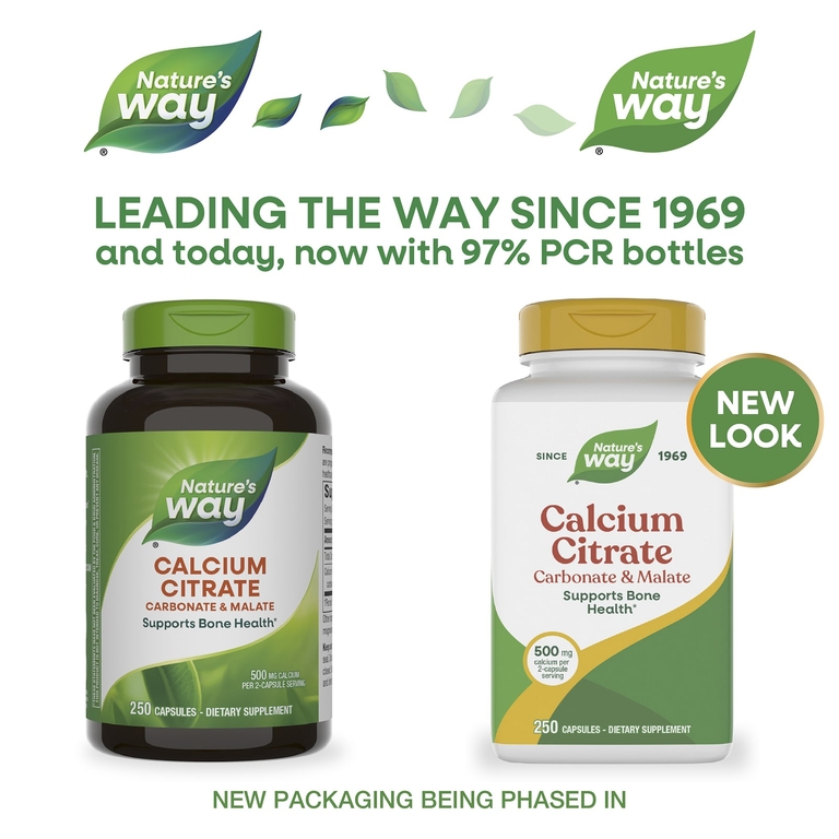 Nature's Way, цитрат кальция, 250 капсул (250 мг в 1 капсуле)