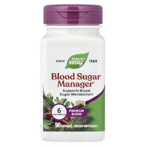 Nature's Way, добавка для Контроля Уровня Сахара в Крови Blood Sugar Management®, 90 капсул