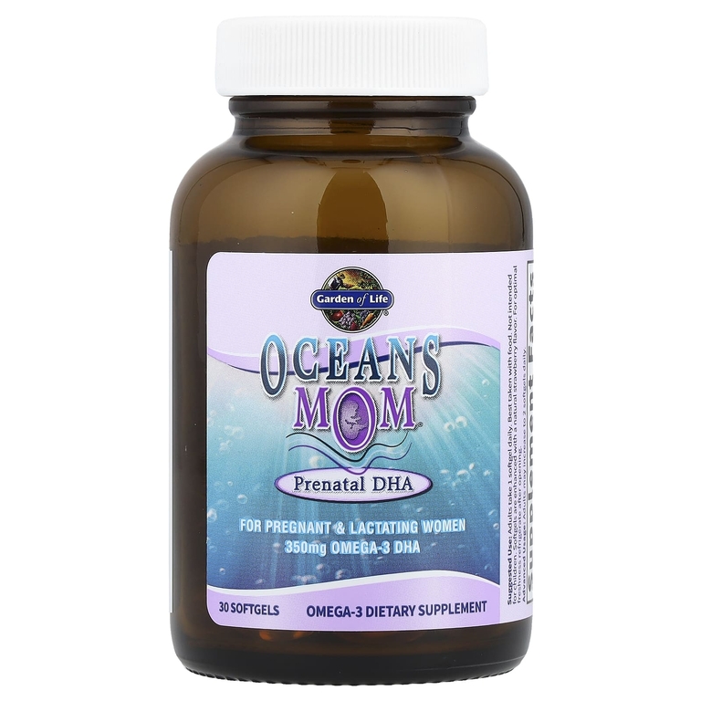 Garden of Life, омега-3, пренатальная ДГК, со вкусом клубники, 350 мг, 30 желатиновых капсул