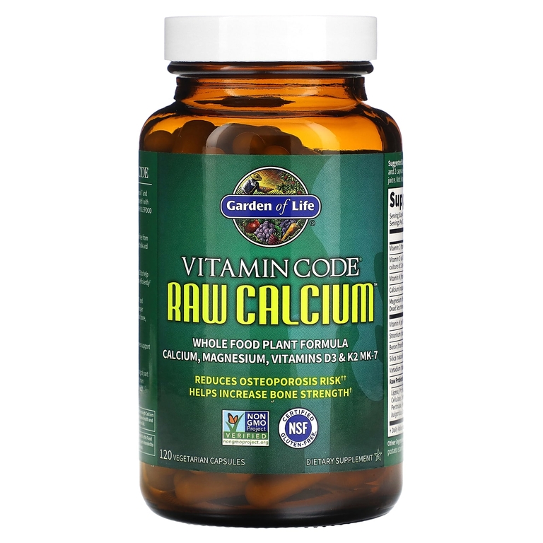 Garden of Life, кальций, 120 вегетарианских капсул