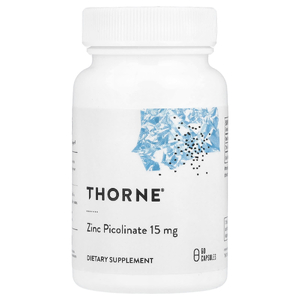 Thorne, пиколинат цинка, 15 мг, 60 капсул