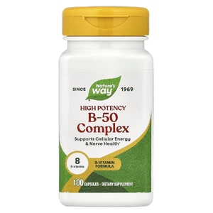Nature's Way, комплекс витаминов B-50, 100 капсул