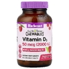 Bluebonnet Nutrition, витамин Д3, со вкусом малины, 2000 МЕ, 90 жевательных таблеток