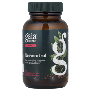 Gaia Herbs, ресвератрол, 50 капсул с жидким содержимым