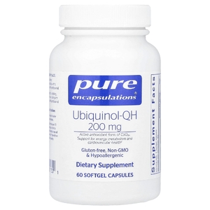 Pure Encapsulations, Убихинол, 200 мг, 60 желатиновых капсул