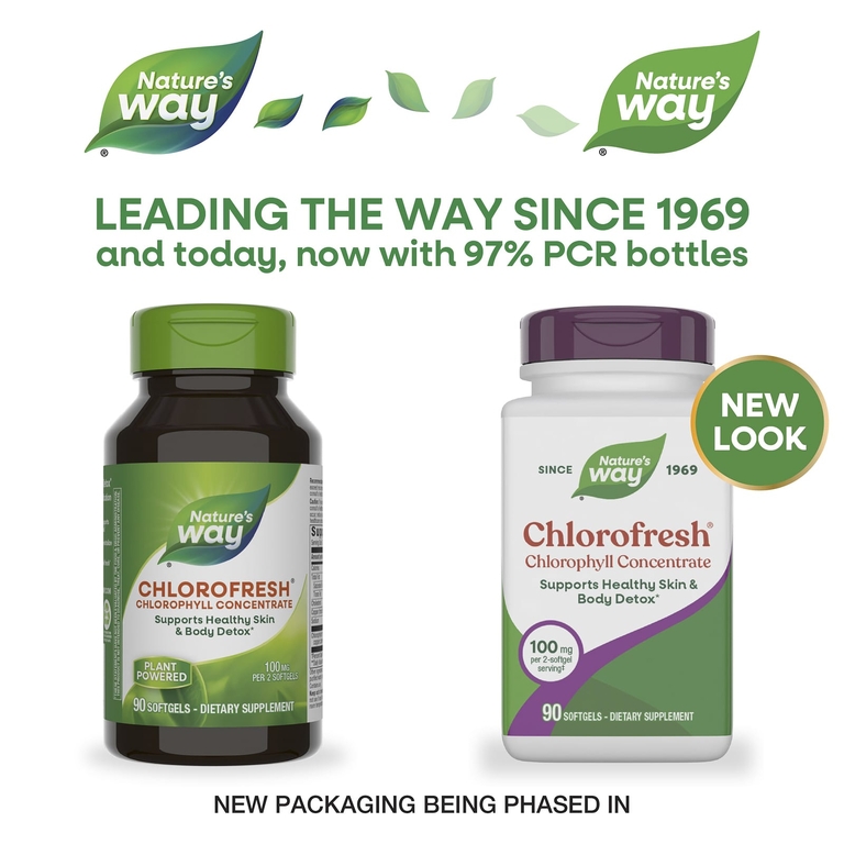 Nature's Way, концентрат хлорофилла Chlorofresh®, 90 капсул (50 мг в 1 капсуле)