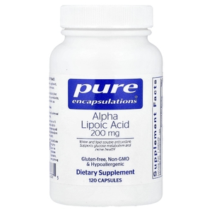 Pure Encapsulations, альфа-липоевая кислота, 200 мг, 120 капсул
