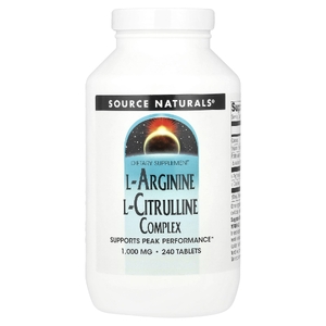 Source Naturals, Комплекс L-аргинина и L-цитруллина, 1000 мг, 240 таблеток
