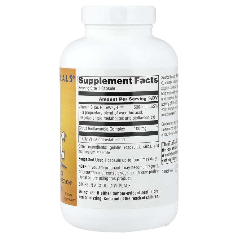 Source Naturals, витамин С, 500 мг, 180 капсул