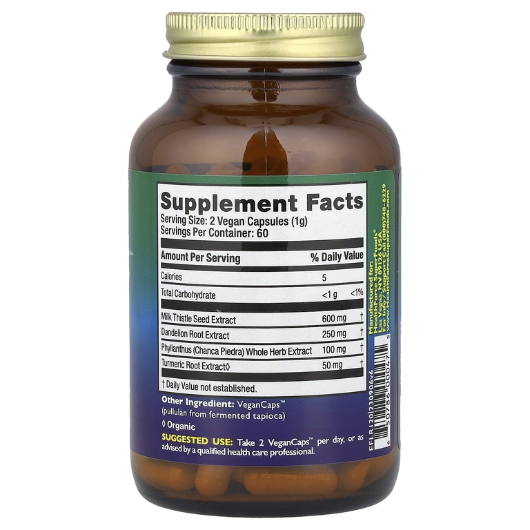 HealthForce Superfoods, комплекс для здоровья печени, версия 6, 120 веганских капсул