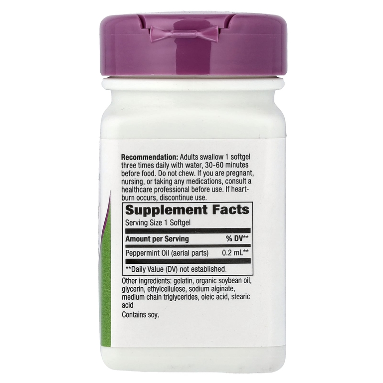Nature's Way, масло перечной мяты Pepogest®, 0,2 мл, 60 капсул