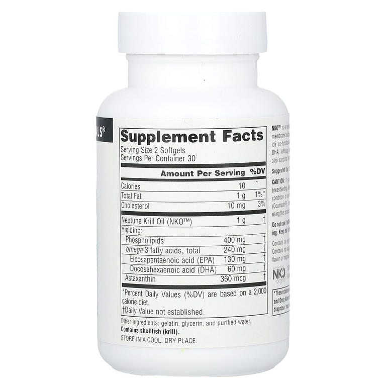 Source Naturals, масло криля, 500 мг, 60 желатиновых капсул
