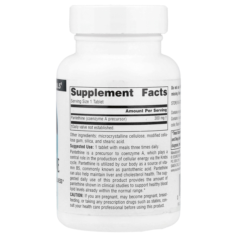 Source Naturals, пантетин, 300 мг, 90 таблеток