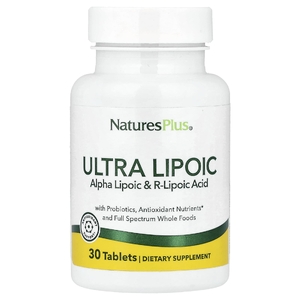 NaturesPlus, комплекс с Альфа-липоевой и R-липоевой кислотами, 30 таблеток