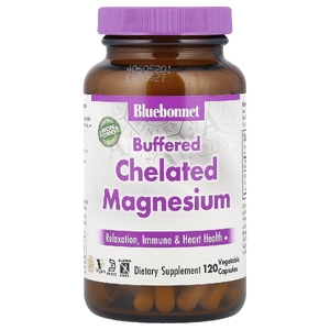 Bluebonnet Nutrition, буферизованный хелатный магний, 120 растительных капсул (200 мг в 1 капсуле)