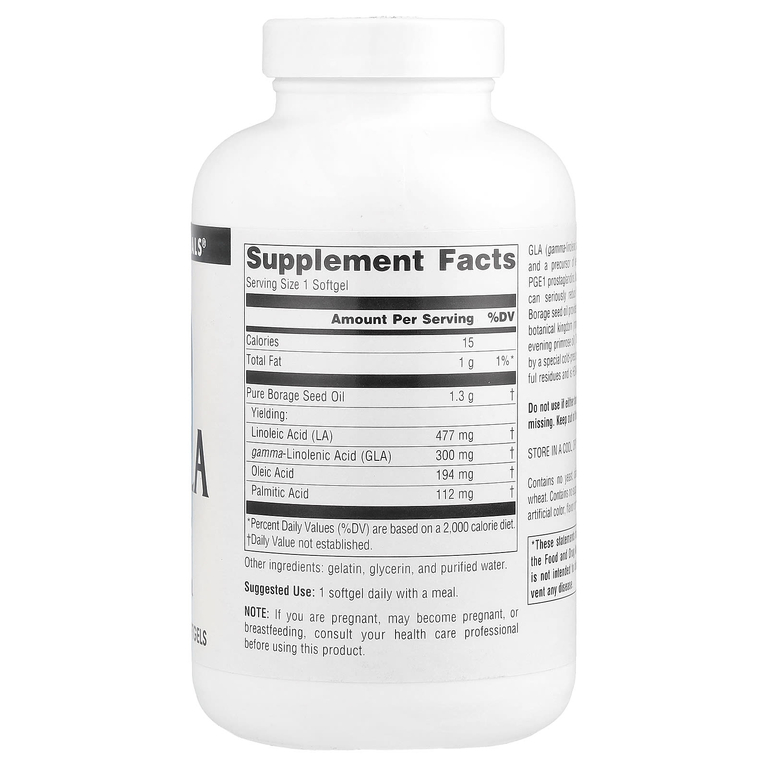 Source Naturals, гамма-линоленовая кислота, 120 желатиновых капсул