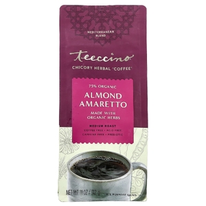 Teeccino, Травяной кофе из цикория, амаретто с миндалем, средней обжарки, без кофеина, 312 г (11 унций)