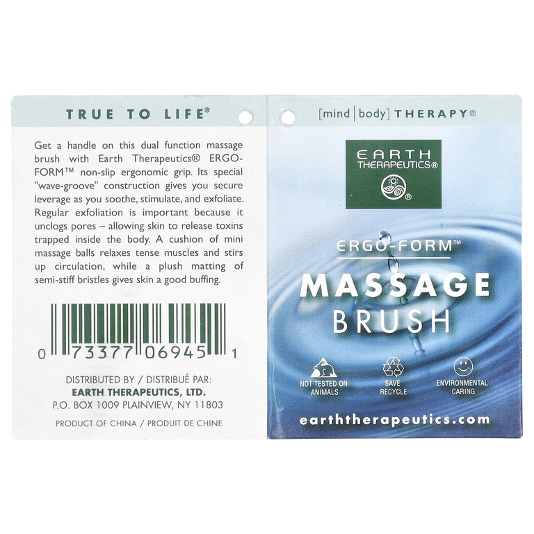 Earth Therapeutics, Ergo-Form™, массажная щётка, 1 шт.