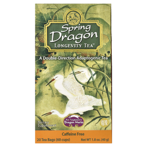Dragon Herbs, Весенний растительный чай, без кофеина, 20 чайных пакетиков, 40 г (1,8 унции)