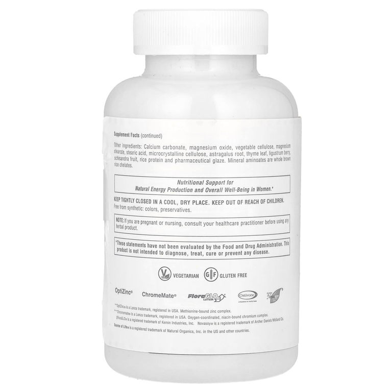 NaturesPlus, мультивитаминная и минеральная добавка для женщин с концентрированными цельными продуктами, 120 таблеток