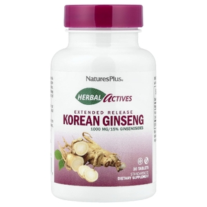 NaturesPlus, корейский женьшень, пролонгированное высвобождение, 1000 мг, 30 таблеток