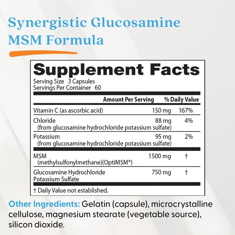 Doctor's Best, синергетическая формула глюкозамина и метилсульфонилметана с OptiMSM®, 180 капсул