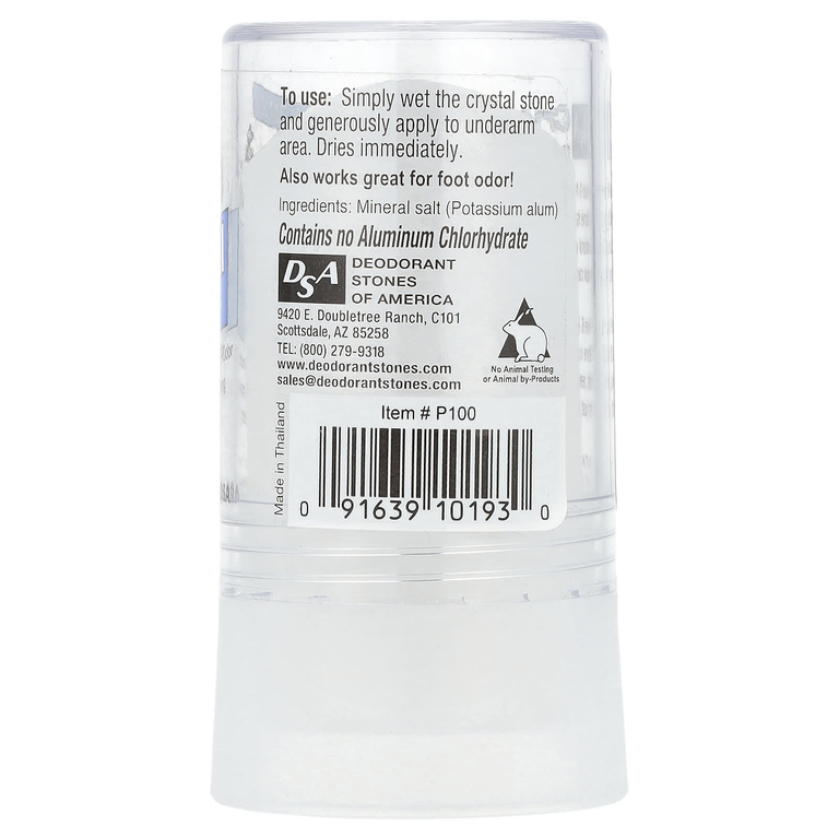 Thai Deodorant Stone, дезодорант-кристалл без отдушки, 120 г (4,25 унции)