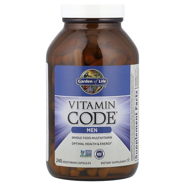 Garden of Life, мультивитамины из цельных продуктов для мужчин, 240 вегетарианских капсул