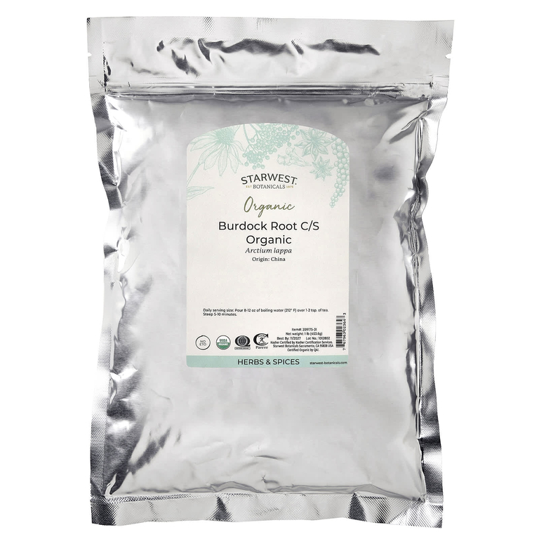 Starwest Botanicals, Органический корень лопуха, 453,6 г (1 фунт)