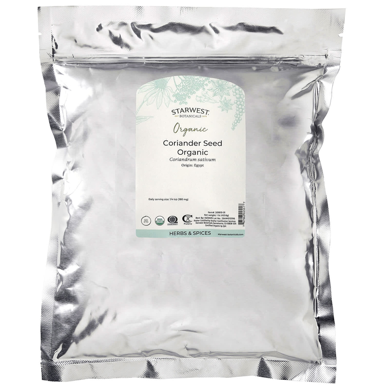 Starwest Botanicals, Органические семена кориандра, 453,6 г (1 фунт)