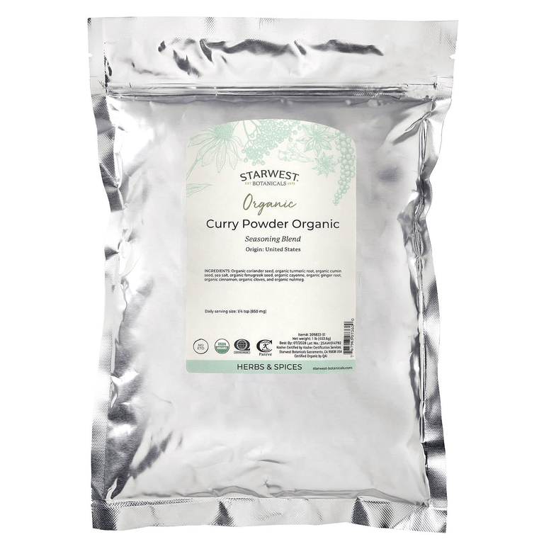 Starwest Botanicals, Органический порошок карри, 453,6 г (1 фунт)