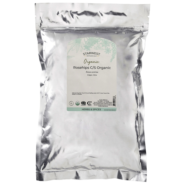 Starwest Botanicals, органический шиповник, измельченный и отобранный, 453,6 г (1 фунт)