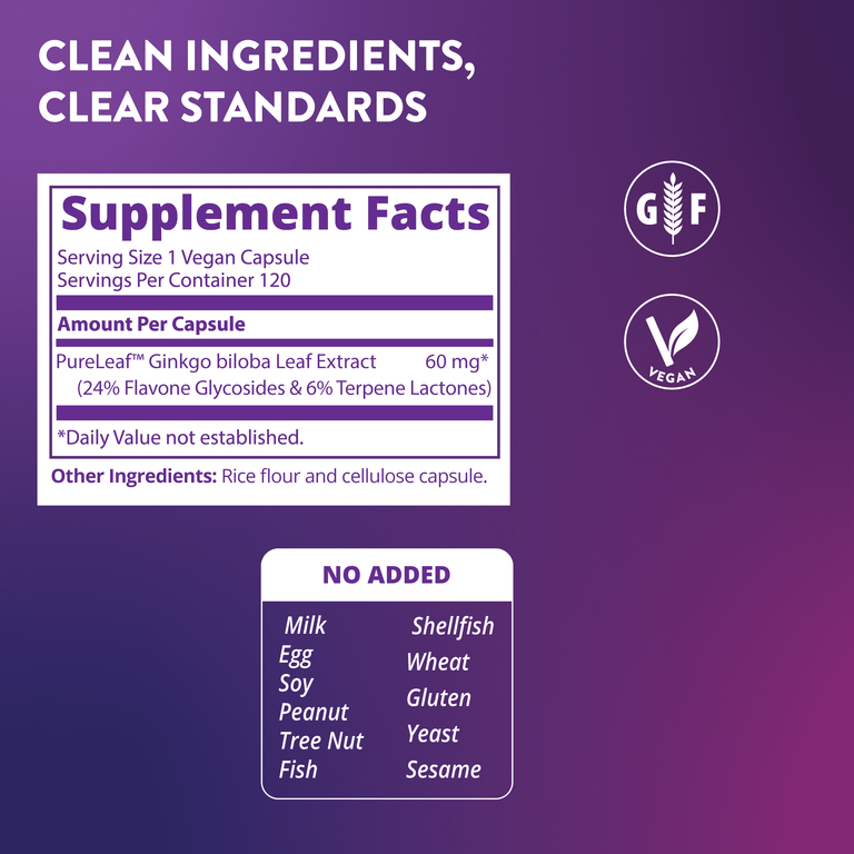MRM Nutrition, гинкго билоба, 60 мг, 120 веганских капсул