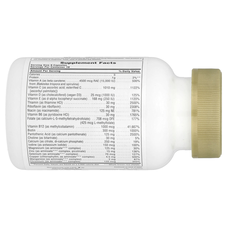 NaturesPlus, мультивитаминная добавка, 90 капсул