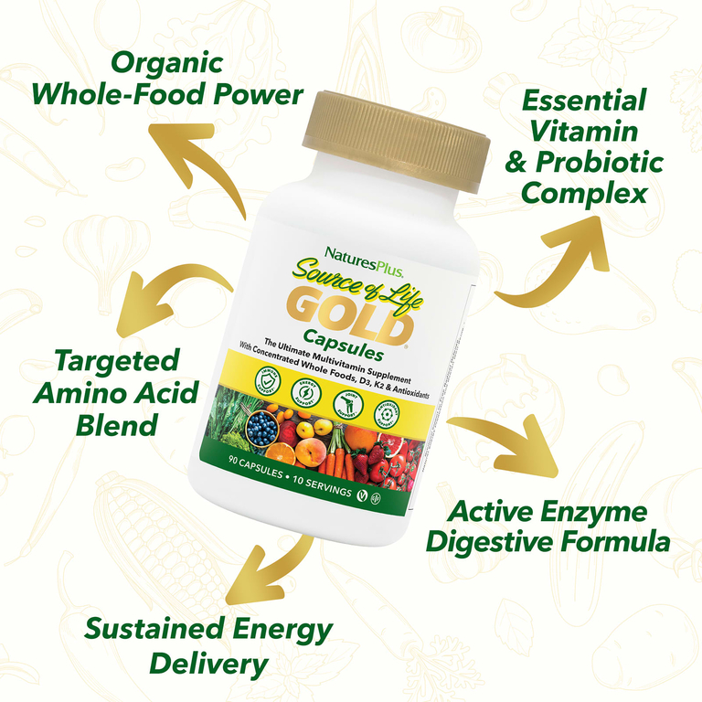 NaturesPlus, мультивитаминная добавка, 90 капсул