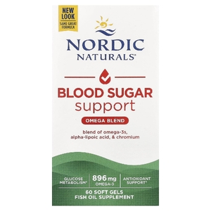 Nordic Naturals, добавка для поддержания уровня сахара в крови, омега-смесь, 60 капсул (Товар снят с продажи) 