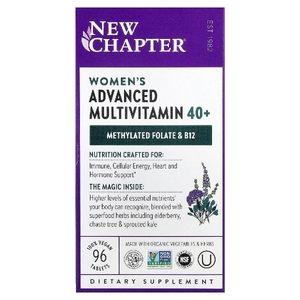 New Chapter, усовершенствованные мультивитамины для женщин, 40+, 96 веганских таблеток