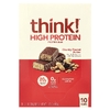 Think !, высокопротеиновые батончики, с кусочками арахисовой пасты, 10 батончиков по 60 г (2,1 унции)