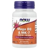 NOW Foods, Mega D3 и MK-7, 30 капсул