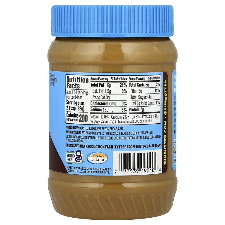SunButter, Подсолнечное масло, хрустящее, 454 г (16 унций) (Товар снят с продажи) 