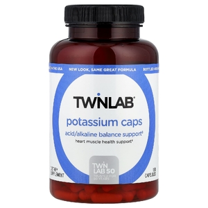 Twinlab, Калий в капсулах, 180 капсул (99 мг в каждой капсуле)