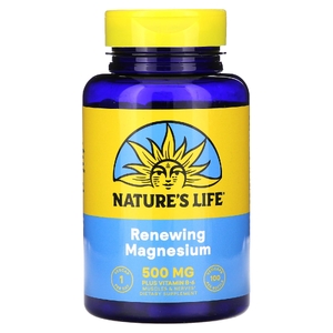 Nature's Life, восстанавливающий магний, 100 вегетарианских капсул
