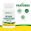 NaturesPlus, Бетаин гидрохлорид, 600 мг, 90 таблеток