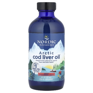 Nordic Naturals, Масло печени арктической трески со вкусом клубники, 237 мл (8 жидких унций)