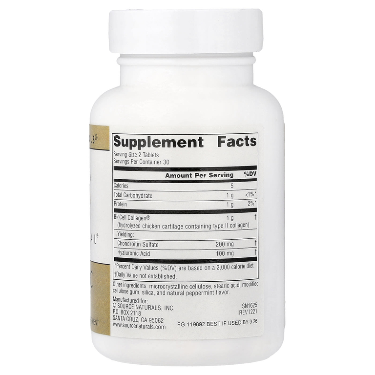 Source Naturals, гиалуроновая кислота, 60 таблеток